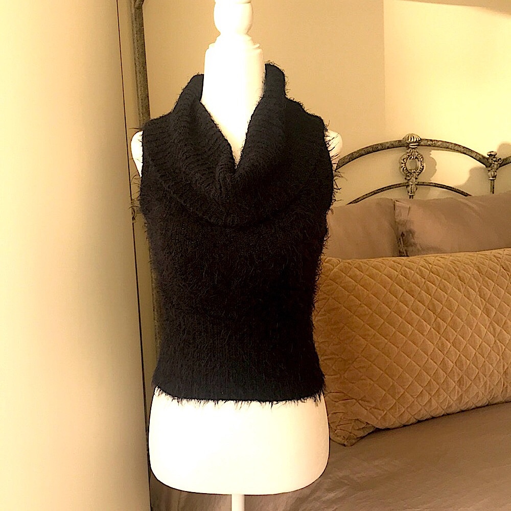 COPY - Bebe Cowl Neck Sleeveless Sweater!